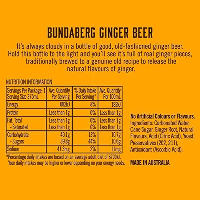 Bundaberg Ginger Beer 375 Ml (Pack of 24) image number 6
