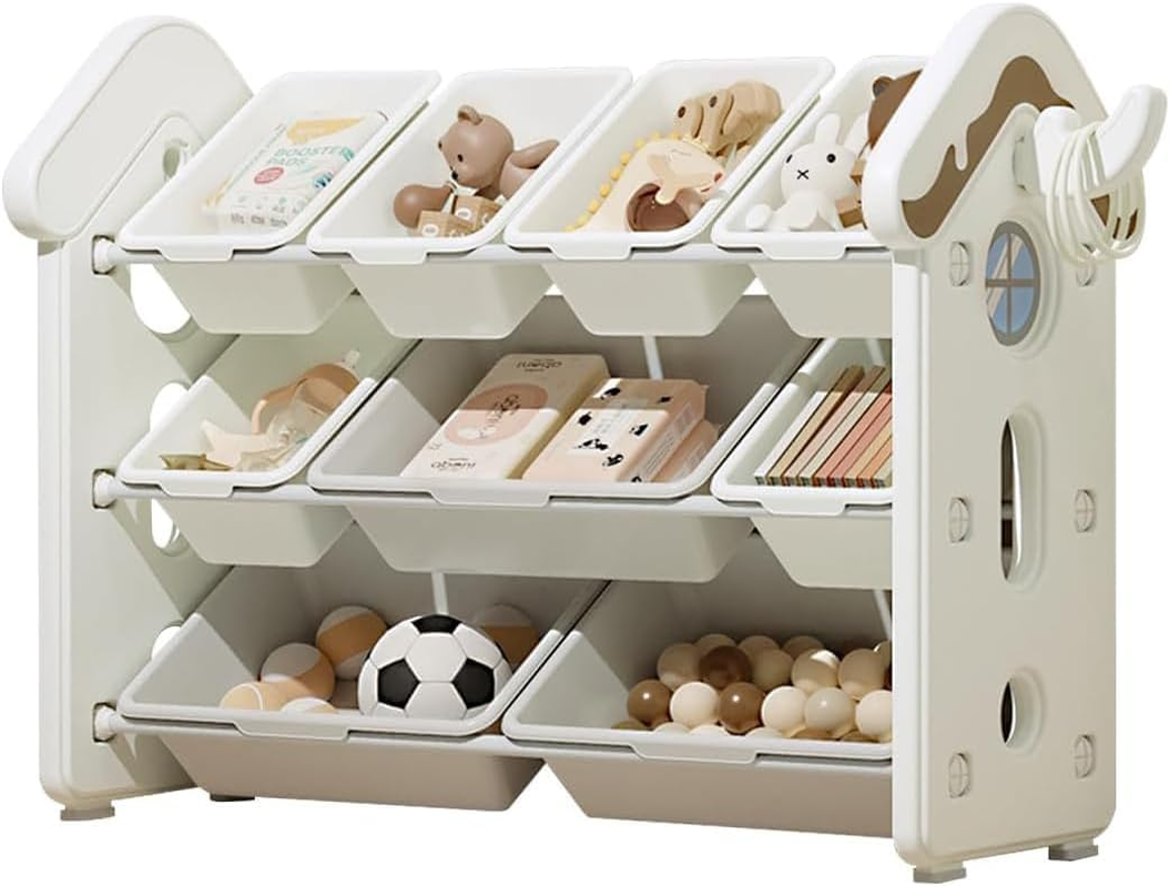 Toy Organizers,Kids Storage Organizer for Toys, Toddler Bedroom Furniture for Toys (White, 97 X 40 X 89 Cm) image number 2