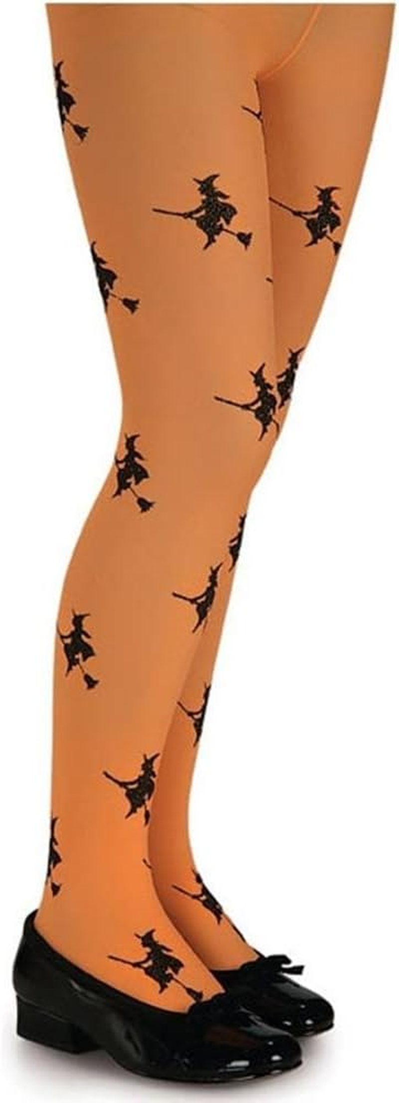 Rubie'S Girl'S Glitter Witch Tights, Orange, Small image number 1