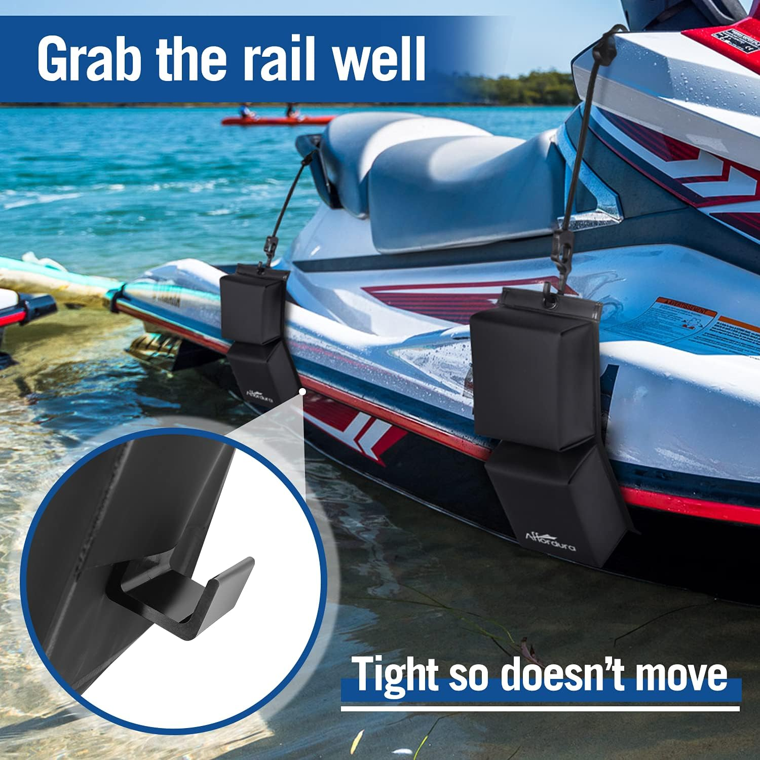 Affordura PWC Fender Bumper with Elastic Cords 2X 18.5 Inch for Yamaha Jet Ski Dock Bumpers - 14 X 6 X 3.2 Inch image number 3