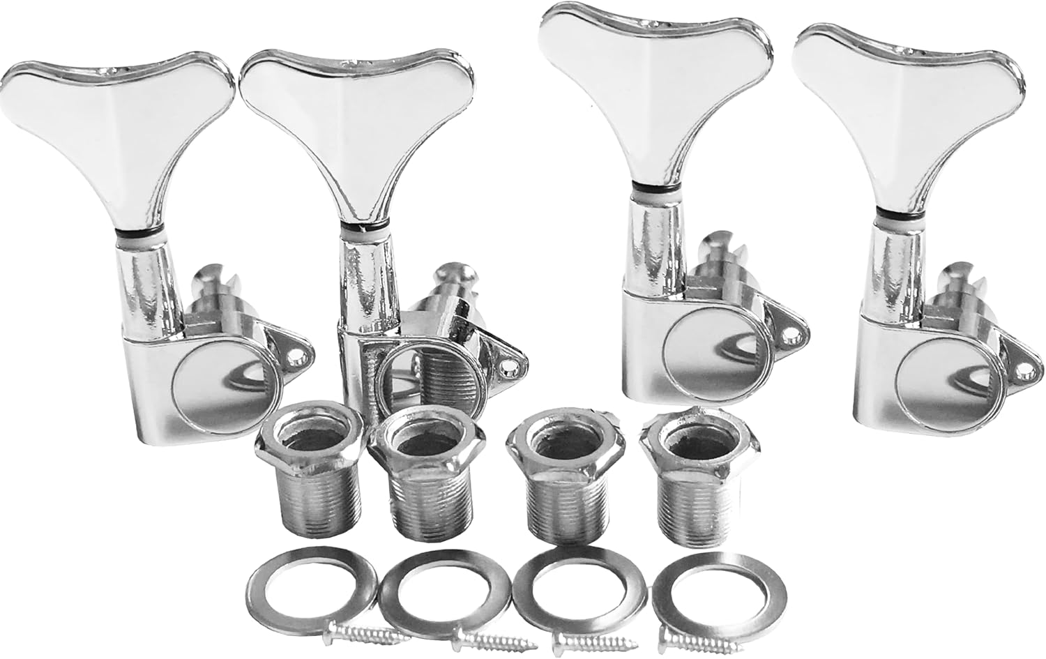 Sdwutong 4R Sealed Bass Guitar Tuning Pegs Keys 2R2L Machine Head Tuners for Precision Bass and Jazz Bass, Black