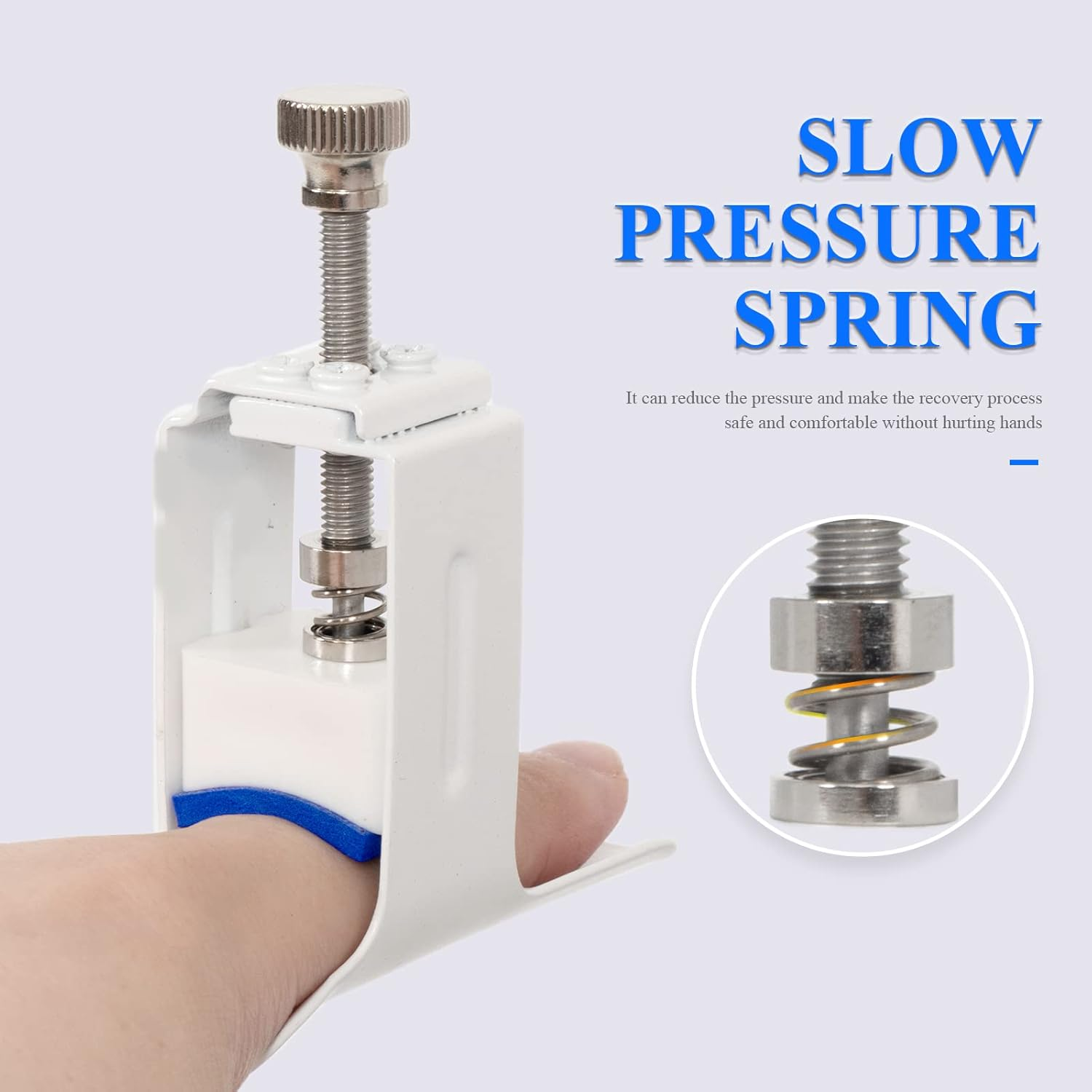 Finger Straightener Splint Finger Joint Extension Splint Brace Corrector Finger Joint Pressing Device for PIP Joint Tightness, Trigger Finger, Arthritis, Finger Straightening & Joint Extension image number 3