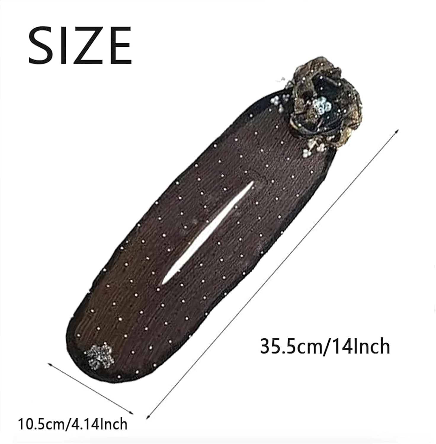 Hand Embroidered Flowers Hair Accessory Set 2Pcs Ball Hair Clip Flower Hair Bun Roller,Flower Butterfly Hair Bun Makers, Ball Hair Clip Bun Roller Flexible Bun Hair Maker image number 5