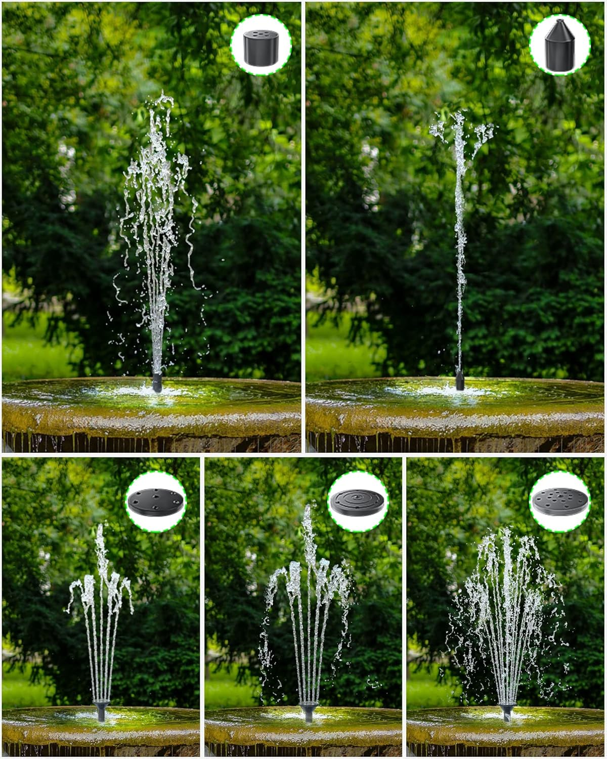 Biling Solar Water Fountain for Bird Bath, 3.5W Solar Water Pump Outdoor with 10Ft Cable, 4Ft Tubing, Solar Pond Pump for Birdbath, Garden Small Ponds (Need Direct Sunlight) image number 2