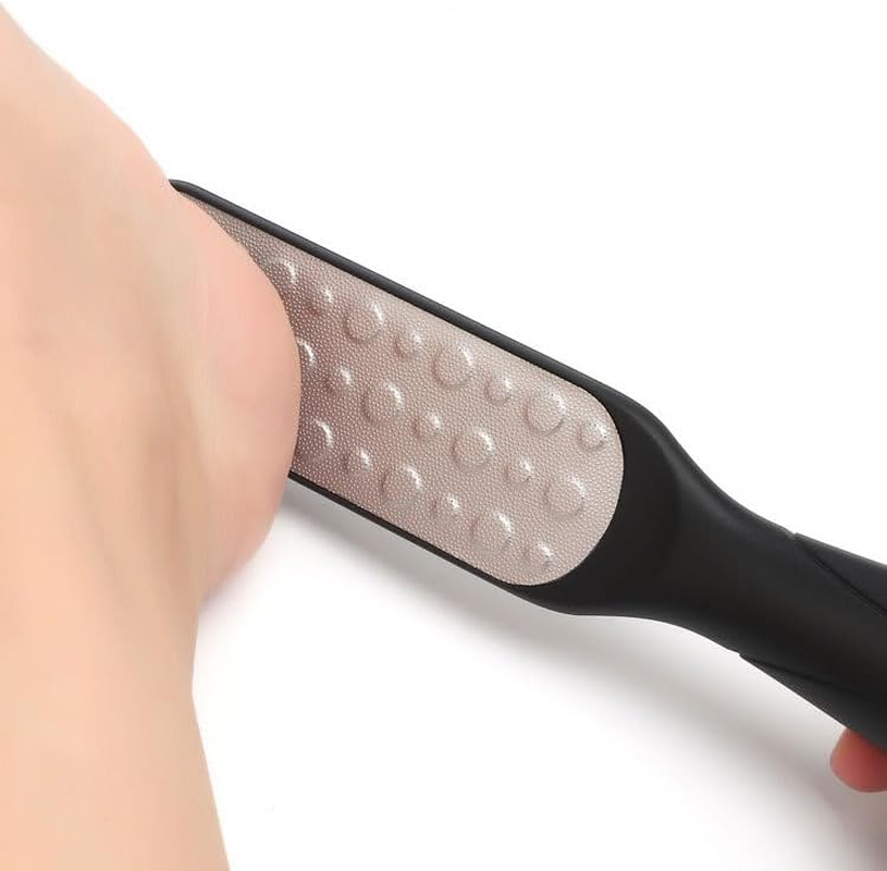 Foot File Scrubber for Dead Skin Remover, Callus Remover for Cracked Heel, Professional Feet Grater Rasp Scraper Corns Callous Removers Tool with Wooden Handle to Hard Skin Corns for Dry & Wet Fee (Black, One Size) image number 2