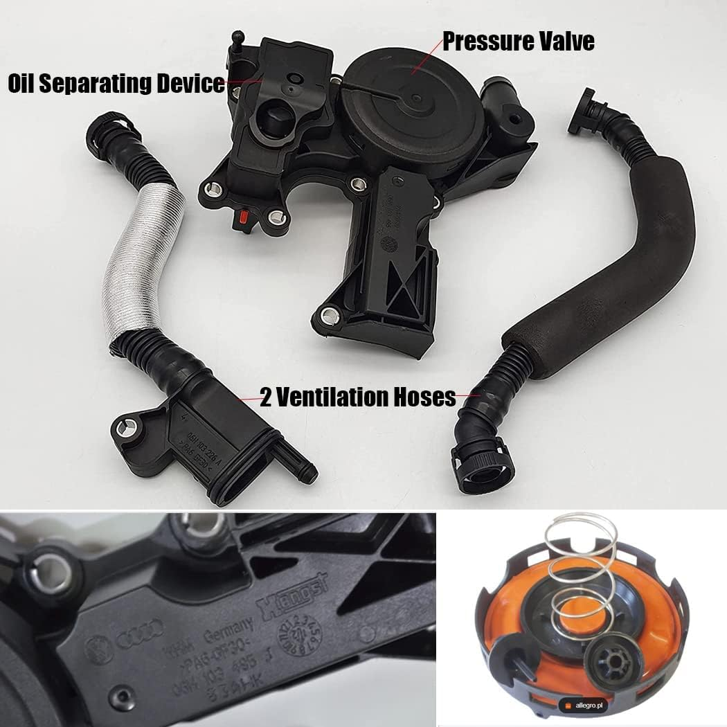 PCV Valve Tiguan Passat GTI A4 A3 Vw CC Audi 8P,06H103495 Pcv Valve Hose Kit for Audi A3 A4 A5 Q5 TT Vw Beetle Eos GTI Jetta Passat Tiguan Skoda(06H103495Ab) image number 6