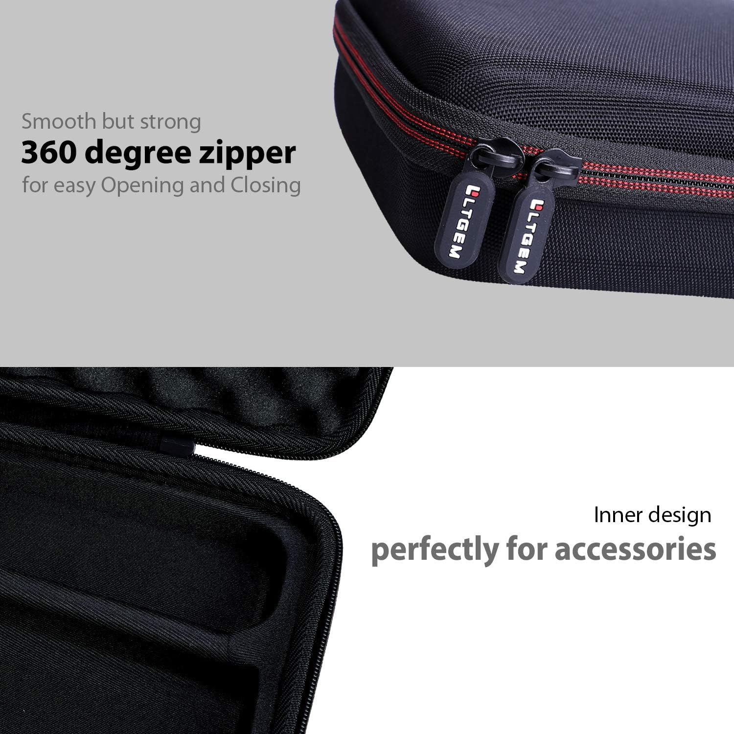 LTGEM EVA Hard Case for Numark DJ2GO2 or Numark DJ2GO2 Touch &ndash; Compact 2 Deck USB DJ Controller (Black) image number 3