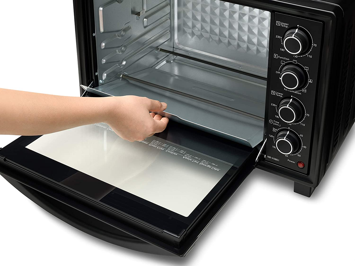 Panasonic 38L Benchtop Electronic Oven with Convection, Upper & Lower Grill, Rotisserie, Fermentation, Yoghurt/Dough Proofing, Black (NB-H3801KST) image number 5