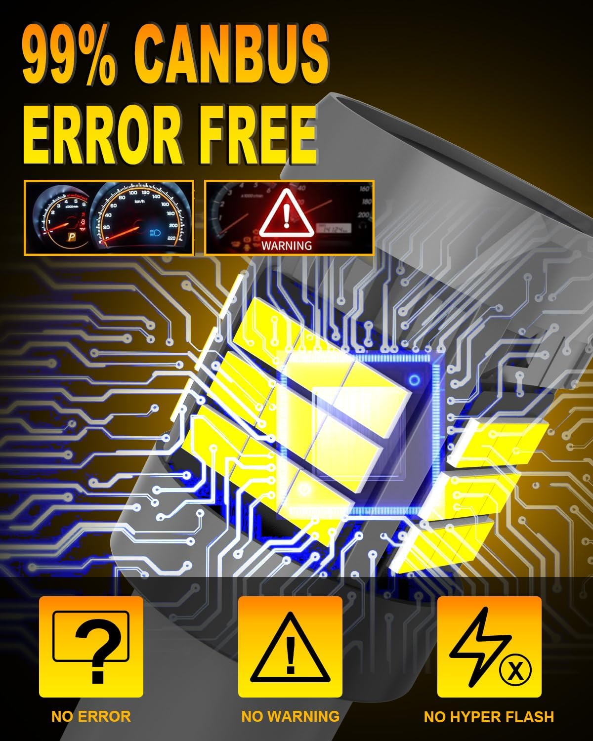 1157 BAY15D LED Bulb, KATUR Canbus 500% Brightness 3000LM 6000K Xenon White with Cooling Fan P21/5W 1157A 1157NA LED for Daytime Running Light Turn Signal Light Brake Light, 2PCS image number 2