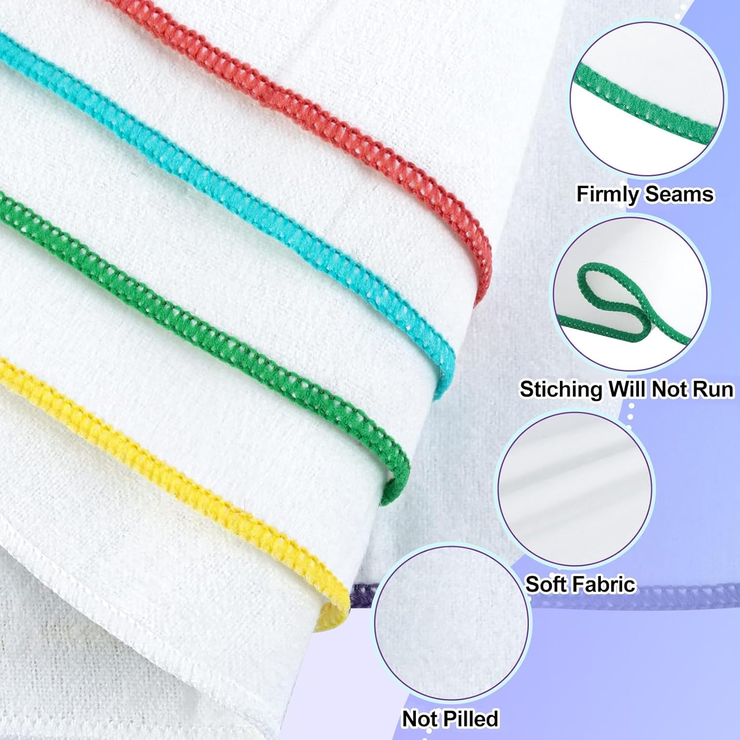 54 Pack Flannel Cloth Wipes with Green Upgraded Dispenser, Reusable & Durable Cloth Wipes, Body Face Hand Washcloth image number 5