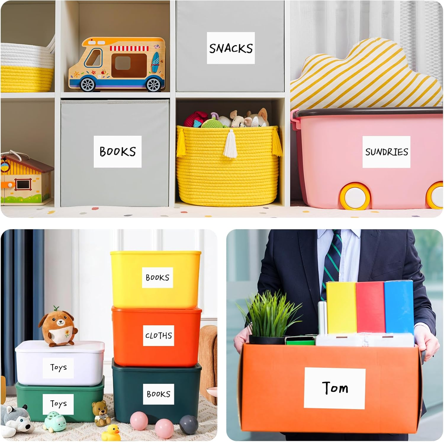 100 Pcs Removable Labels 4X6 Inch Resistants No Residue for Home Packing Box Storage Bins Matte White Paper Sheets Permanent Strong Adhesive Matte Self Adhesive Sheets Waterproof Sticker Paper image number 2