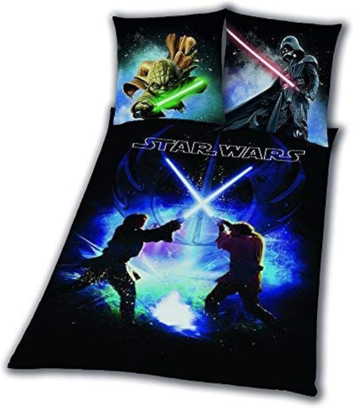 Star Wars Bed Linen Smooth 8 Sword Combat Rey Finn Tico Yoda 135 X 200 Cm Wow - All-In-One Outlet 24 -