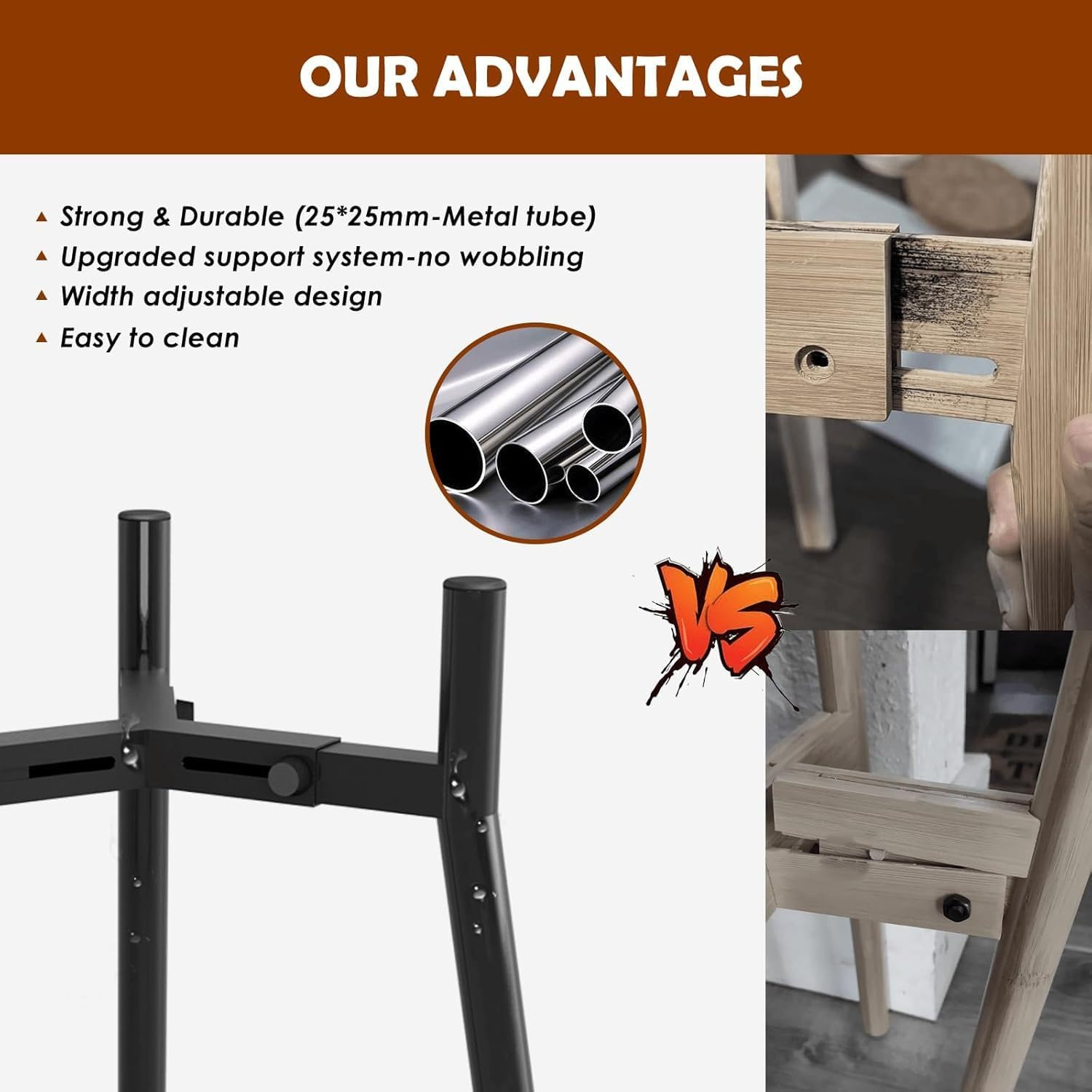 Adjustable Dog Bowl Stand, 7-10.7 Inches Wide, 9.8-13.4 Inches High, Sturdy round Tubular Elevated Dog Bowl Stand, Suitable for Small, Medium and Dogs (Bowl Not Included) image number 5