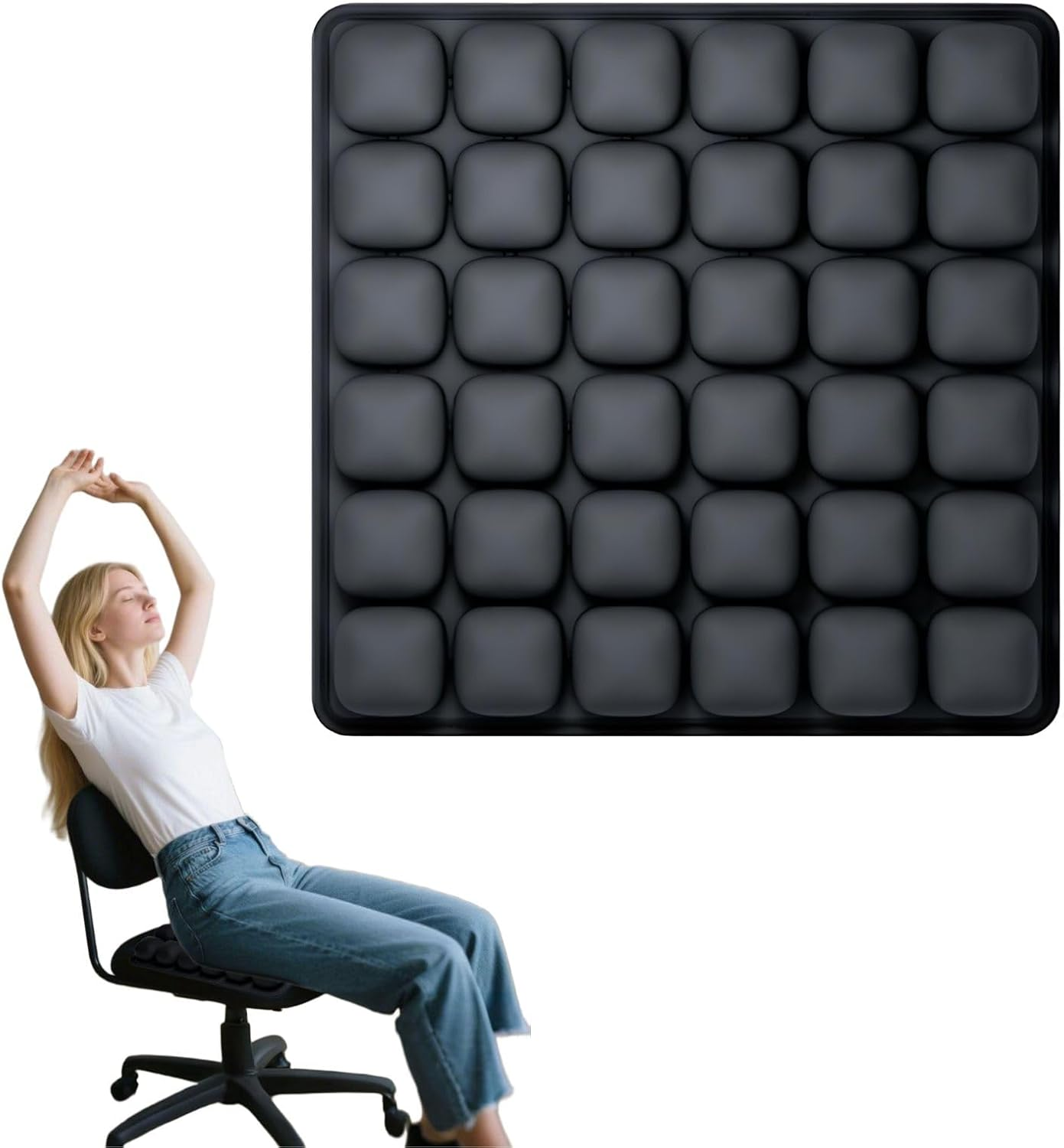 Single Room Humidifiers for Sciatica Tailbone Pain Relief, Ergonomic Office Chair Cushion with Memory Foam, Heightening Car Accessories for Relieve Pain of Back image number 2