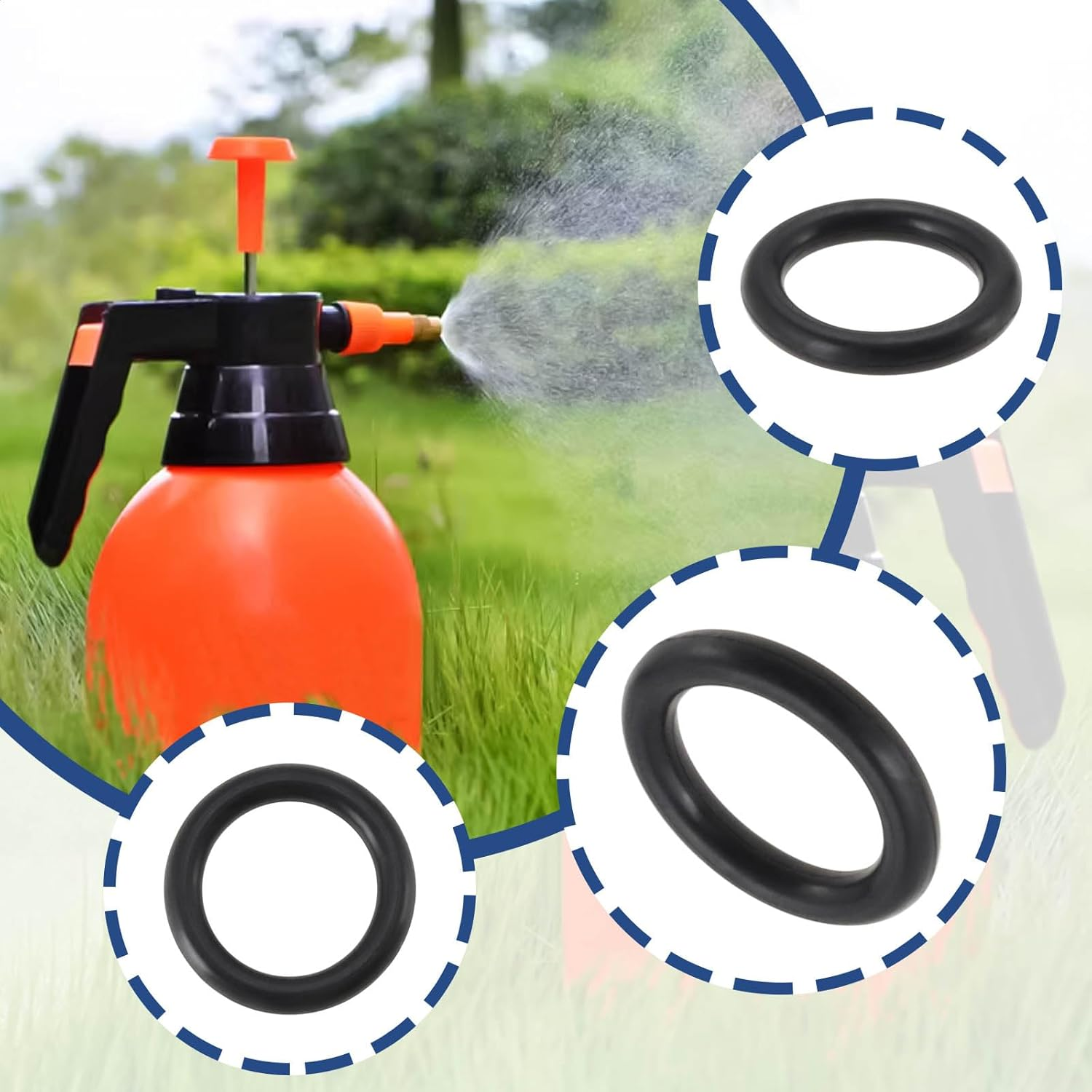 SG Store 100PCS Nitrile Rubber O-Rings Outer Diameter 16Mm Inner Diameter 11Mm Thickness 2.5Mm for Nozzles Sprinklers Spray Guns 1/2 Inch Hose Systems image number 4