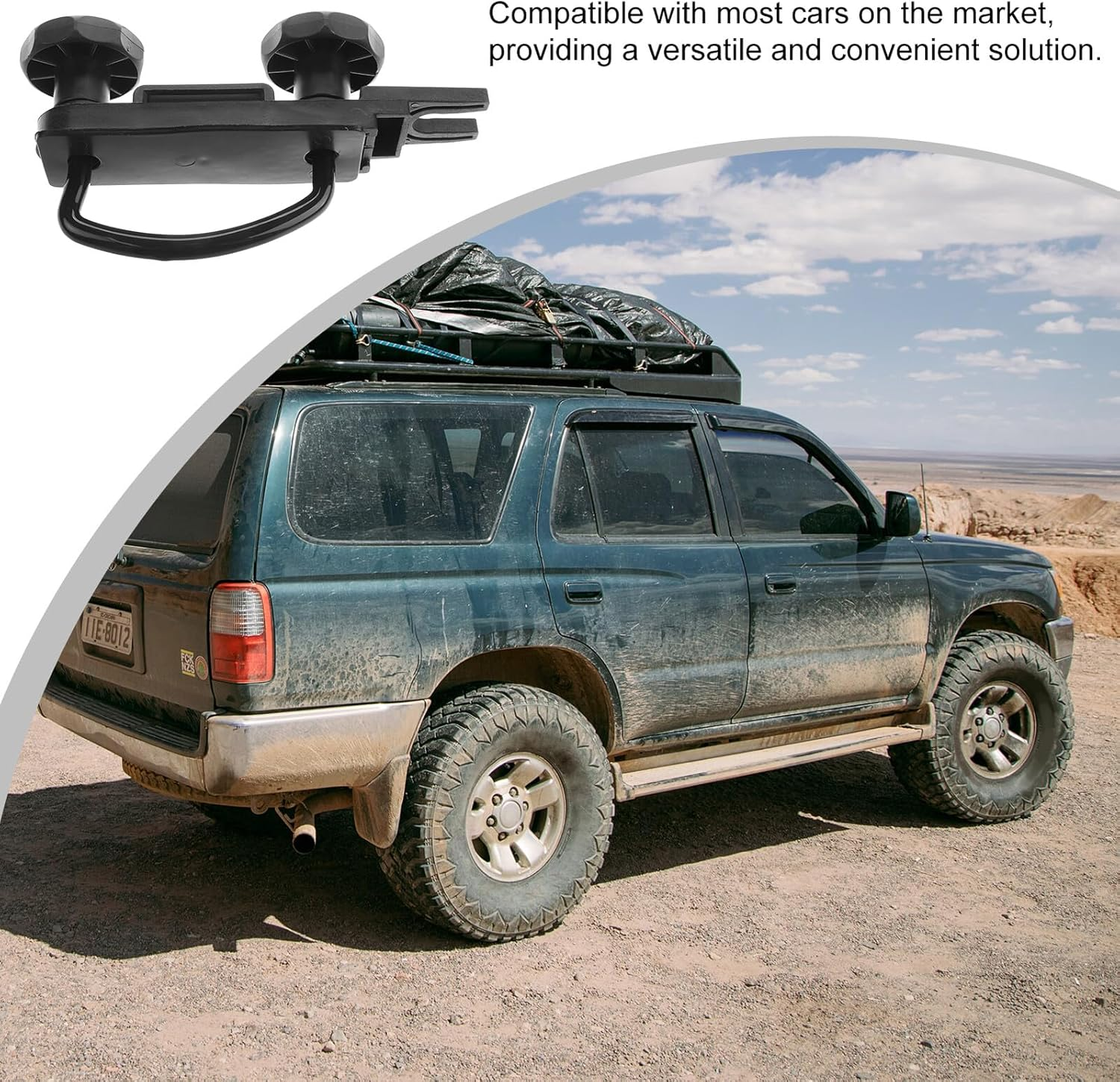 Alipis Universal Roof Rack Mounting Accessories U-Bolt Clamp Kit for Car Roof Box Installation Brackets for Vehicle Cargo Fixing Mounting image number 6