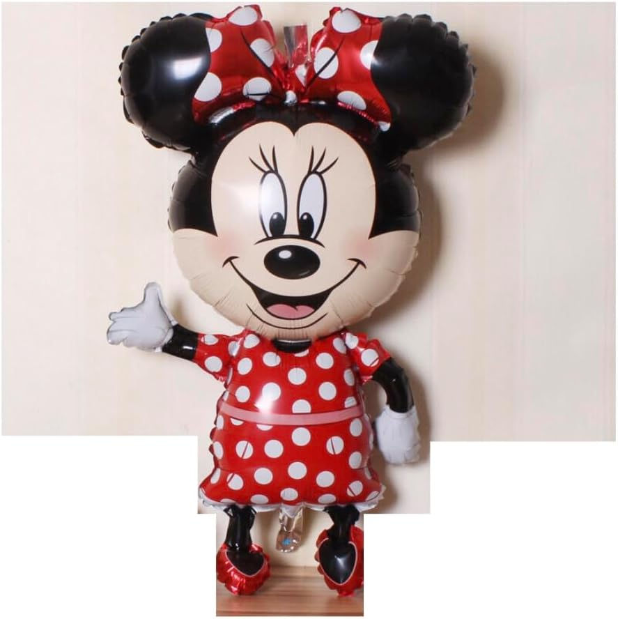 Giant Mickey Minnie Mouse Foil Balloons Birthday Party 110Cm Decoration UK (Minnie Mouse - Red Pukka Dot) image number 1