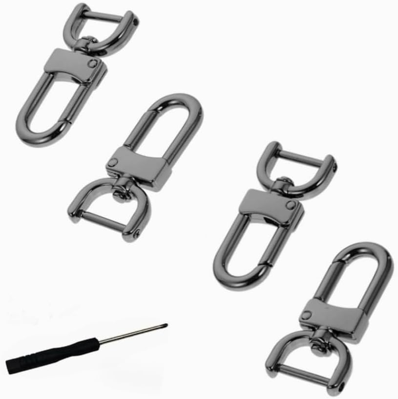 DACUAN 4Pcs Metal Bolt Snap Buckles D Ring Swivel Lobster Clasp Push Gate Snap Hooks Shoulder, Strap Clasp Clip for DIY Bag image number 3