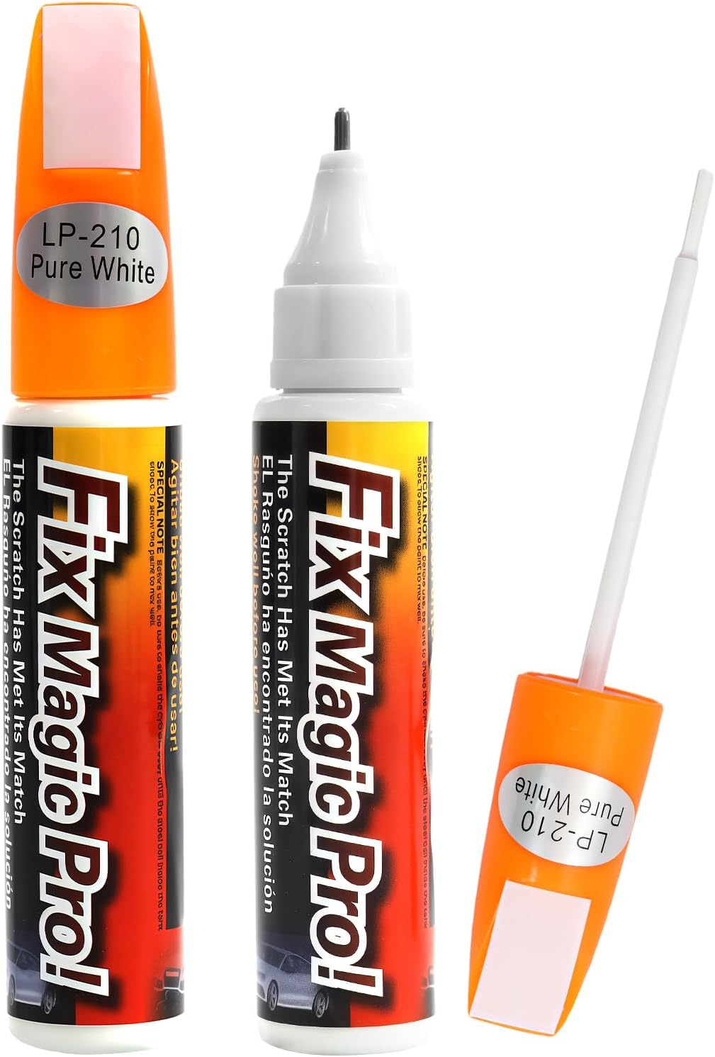 White Car Touch up Paint Pen, 12Ml 2-In-1 Scratch Repair Pen with Alloy Tip & Brush and Colour Match Cap, Quick Fix for Minor Scratches on Vehicle Paintwork Car Scratch Remover Pen image number 2