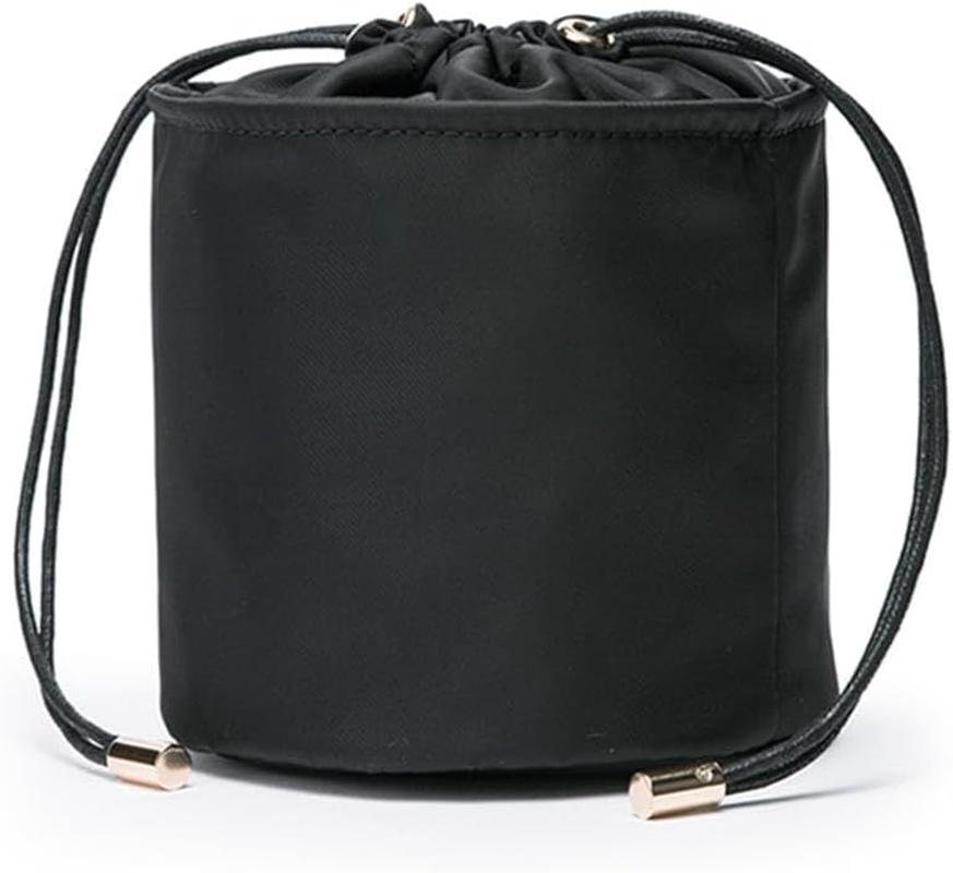 YONBEN Tall Purse Organizer Insert Womens Canvas round Handbag Organizer Storage,Handbag Purse Organizer round Cosmetic Pouch Bag Bucket Makeup Bag (Beige, M)&hellip;