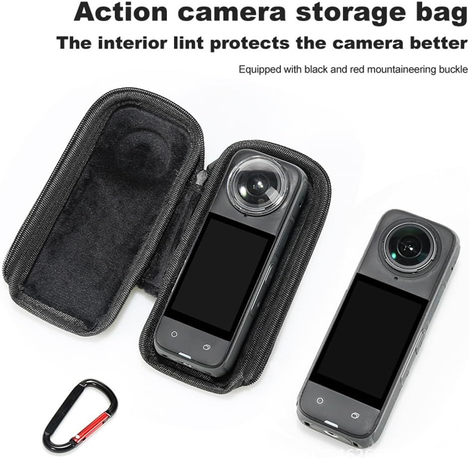Protection Bundle for Insta360 X5｜Silicone Case + Lens Cover + PC Protective Lens + Storage Bag + 2X Tempered Glass Screen Protectors｜Full Coverage & Easy Storage image number 3