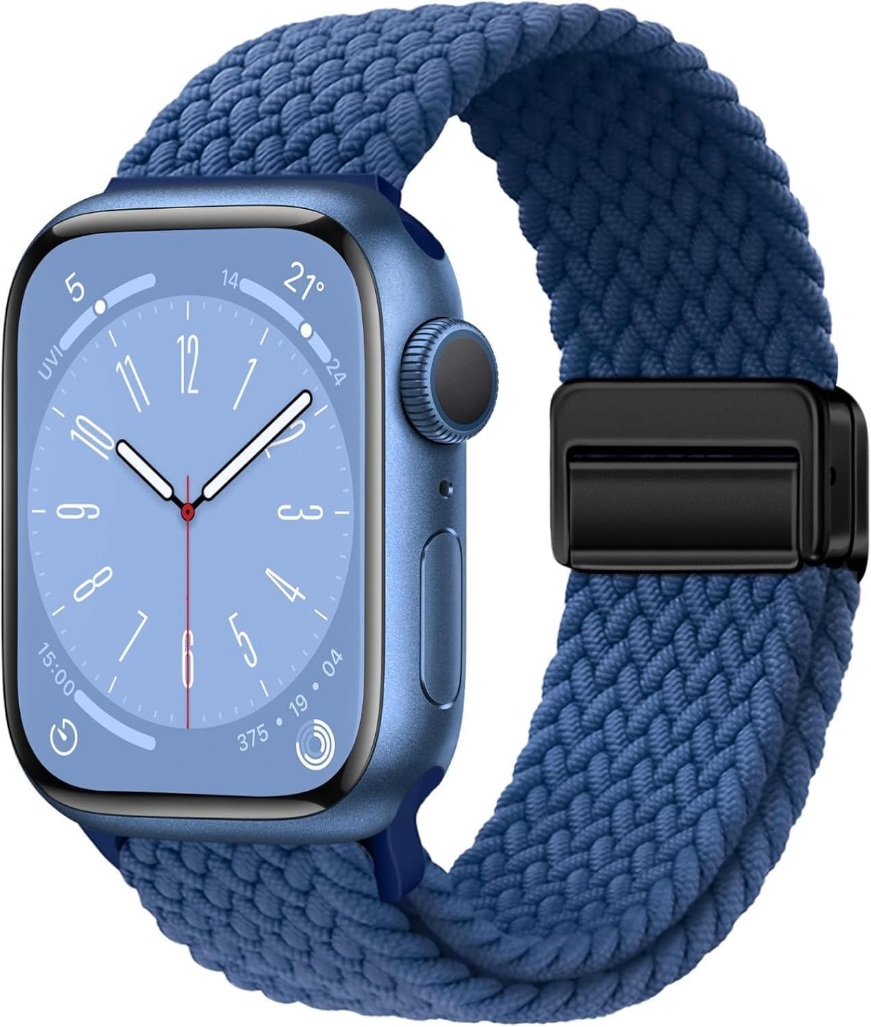 Ixtra Magnetic Braided Solo Loop Compatible with Apple Watch Band 38Mm 40Mm 41Mm 42Mm 44Mm 45Mm 46Mm 49Mm for Women Men, Stretchy Nylon Sport Bands for Iwatch Ultra Series 10 9 8 7 6 5 4 3 SE
