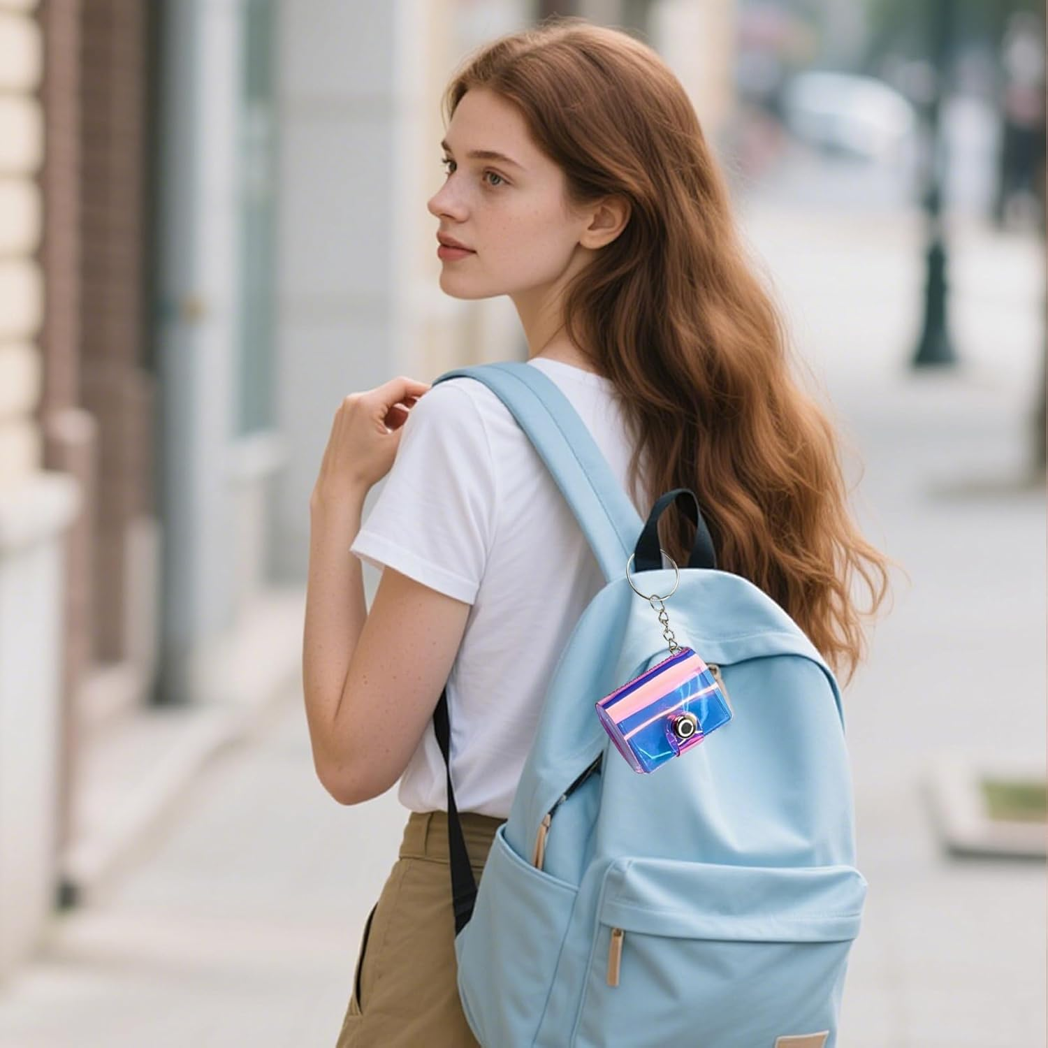 Generico Photo Album Keyring - Keyring with Cut-Out Collection, Photo Archive with Pendant | for Wedding, Friendship, Graduation, St, Holidays, and Christmas - Red image number 6