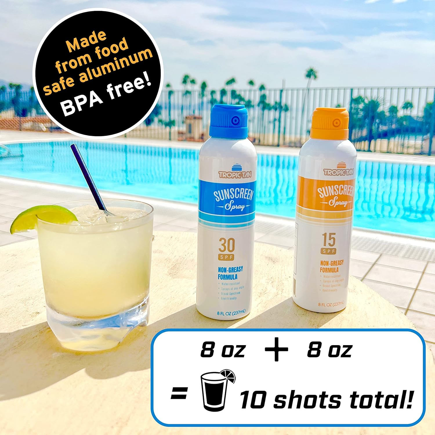 Gopong Sunscreen Flask 2 Pack - Aluminum Spray Bottle Hidden Flask for Liquor - Includes Funnel and Liquor Bottle Pour Spout image number 5