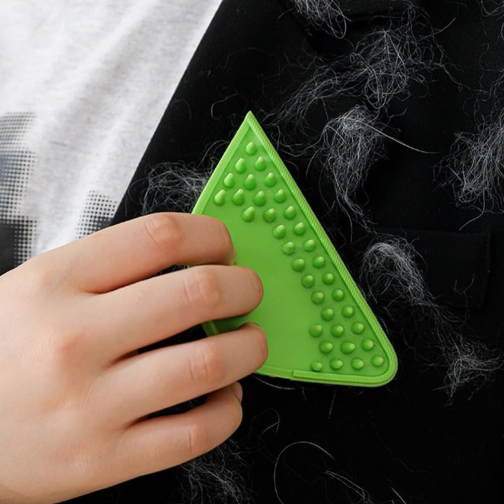 Poemtian Pet Brush for Shedding, Double-Sided Rubber Pet Hair Removal Brush, Pet Hair Shedding Solution, Dog and Cat Hair Remover for Pet Grooming and Shedding