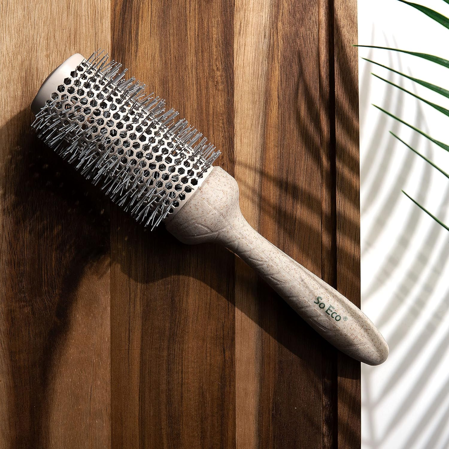 So Eco Medium 43Mm Thermo Ceramic round Brush - Hair Styling, Volumising & Curling Brush for Medium Length Hair. Sustainable Bioplastic Handle & Pins Made from Recycled Plastics image number 7