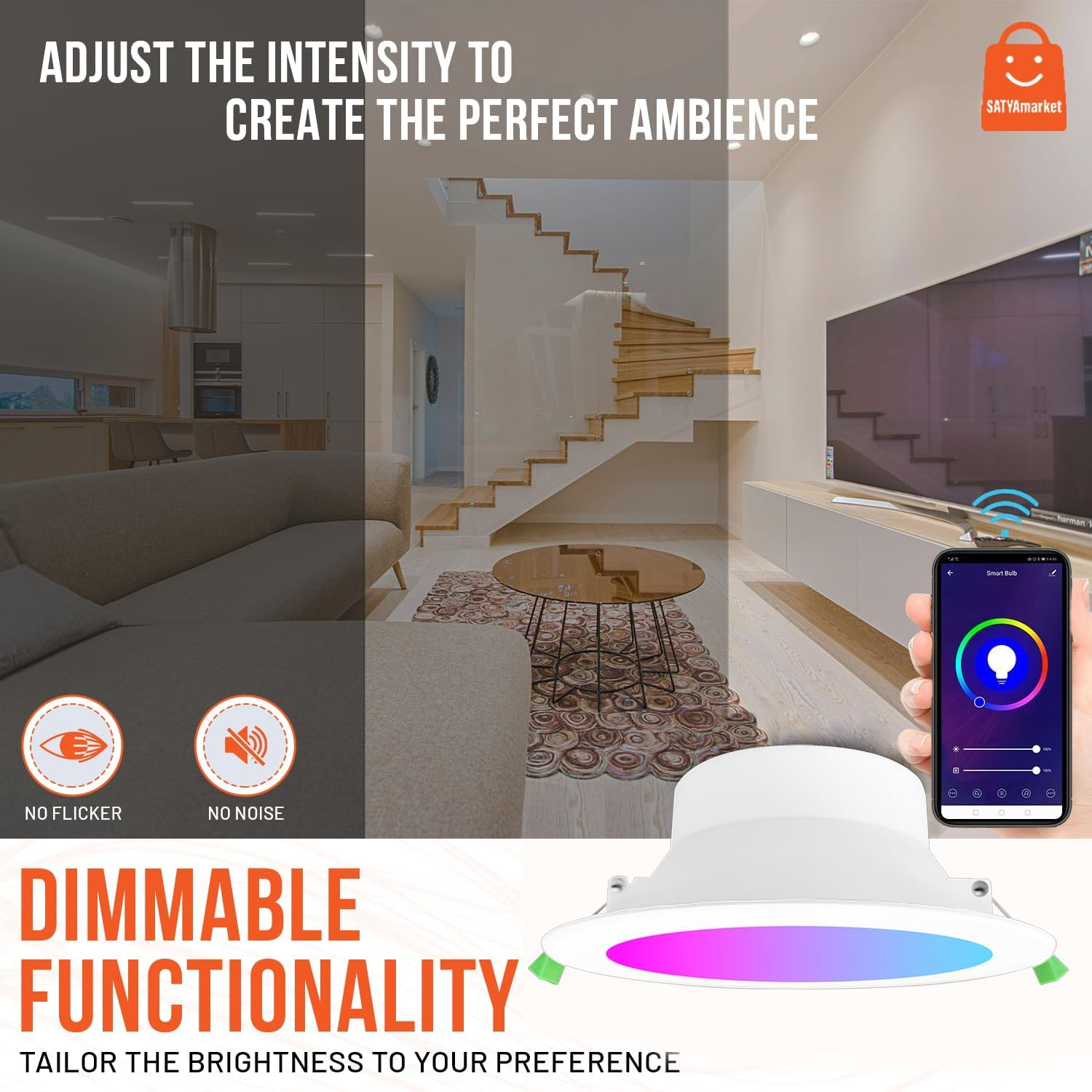 Zigbee (Hub Required) Homekit RGB+CW 10W Smart Downlight - Certified SAA/RCM - Illuminate Your Space with Smart, Voice Control, High Lumen Output, Easy Installation. image number 3