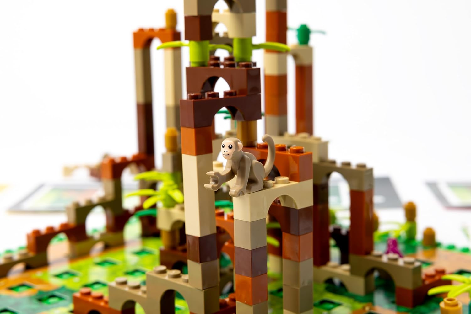 Dotted Games - Monkey Palace: a  Board Game - Build Your Way to Victory Brick by Brick! Fun Family Brick-Building Game for Kids & Adults, Ages 10+, 2-4 Players, 45 Minute Playtime image number 4
