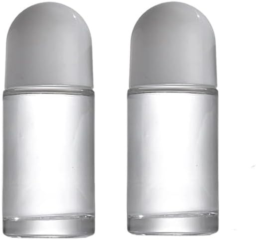 Jjlfresheners 2Pcs White 50ML Glass Empty Roller Bottles with Plastic Roller Ball, Roll on Bottles Containers Leak Proof Massage Roller Ball with Cap for Essential Oil Refillable Containers image number 4