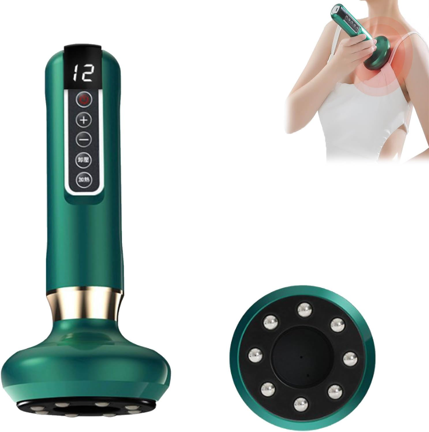 Bluile Cellulite Massager, Bluile anti Cellulite Massager, Handheld Cellulite Massager, Rechargeable & Cordless Anti-Cellulite Massager, Bluile Cellulite Popper (Red Light,Green)