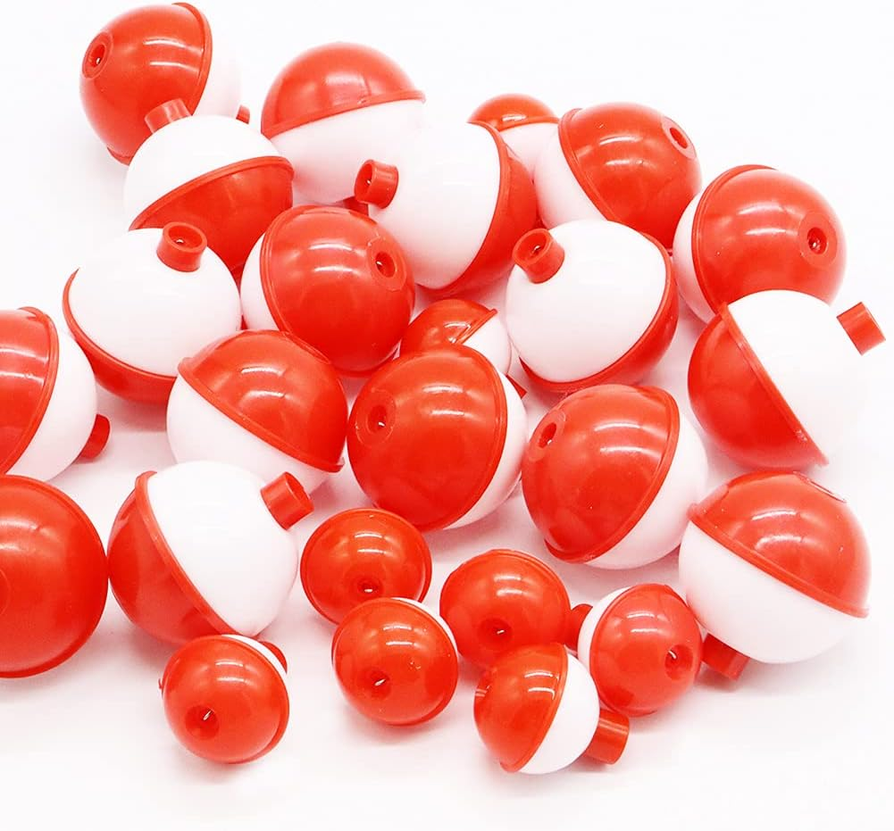 60 Pcs Fishing Float, Hard ABS Fishing Bobber Bulk, 1/1.5 Inch image number 4