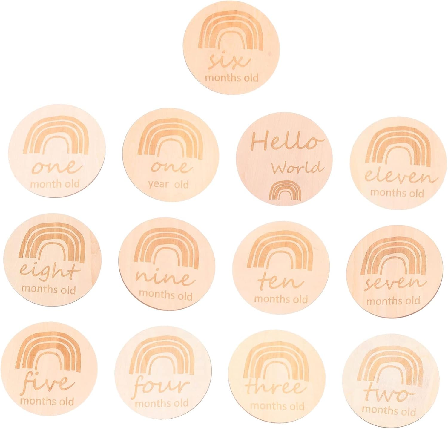 13Pcs Monthly Cards Growth Cards for Newborn Photography Props Growth Recording Shower Gifts for Milestone Moments image number 5