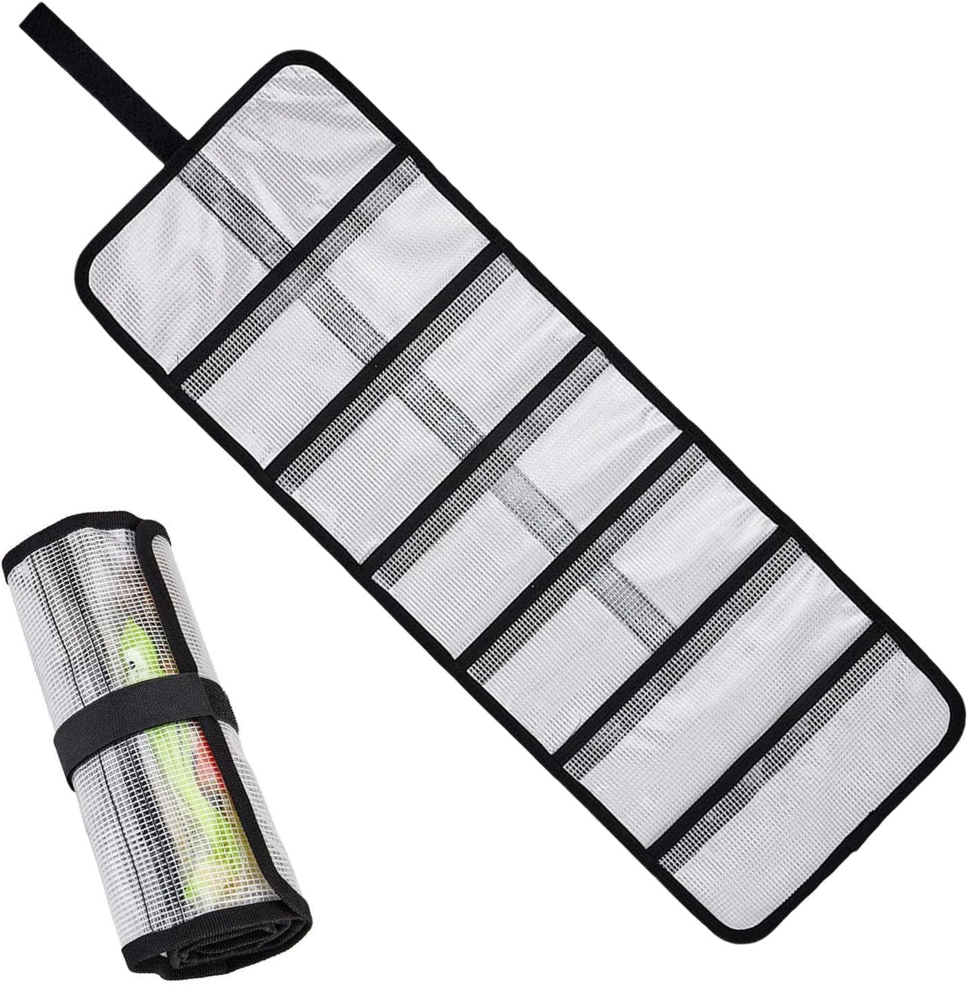 HYAVIA Durable Fishing Lure Wraps &ndash; PVC Roll-Up Bait Covers with 6 Pockets, Saltwater Hook Storage, Easy Open & Close, Keeps Lures and Fishing Rods Organized image number 5
