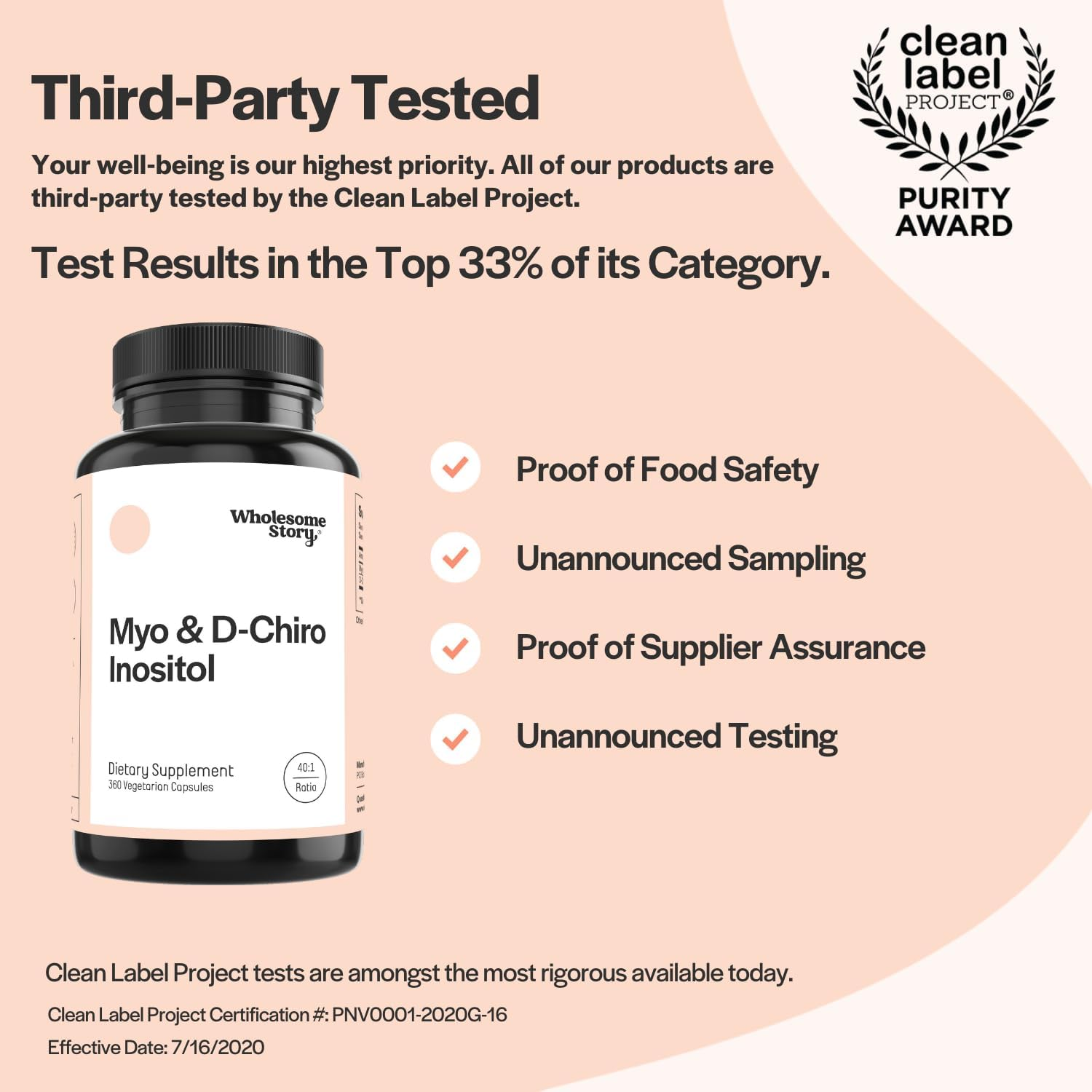 Myo-Inositol & D-Chiro Inositol Blend | 90-Day Supply | Most Beneficial 40:1 Ratio | Hormonal Balance & Healthy Ovarian Function Support for Women | Vitamin B8 | Made in USA (360 Capsules) image number 6