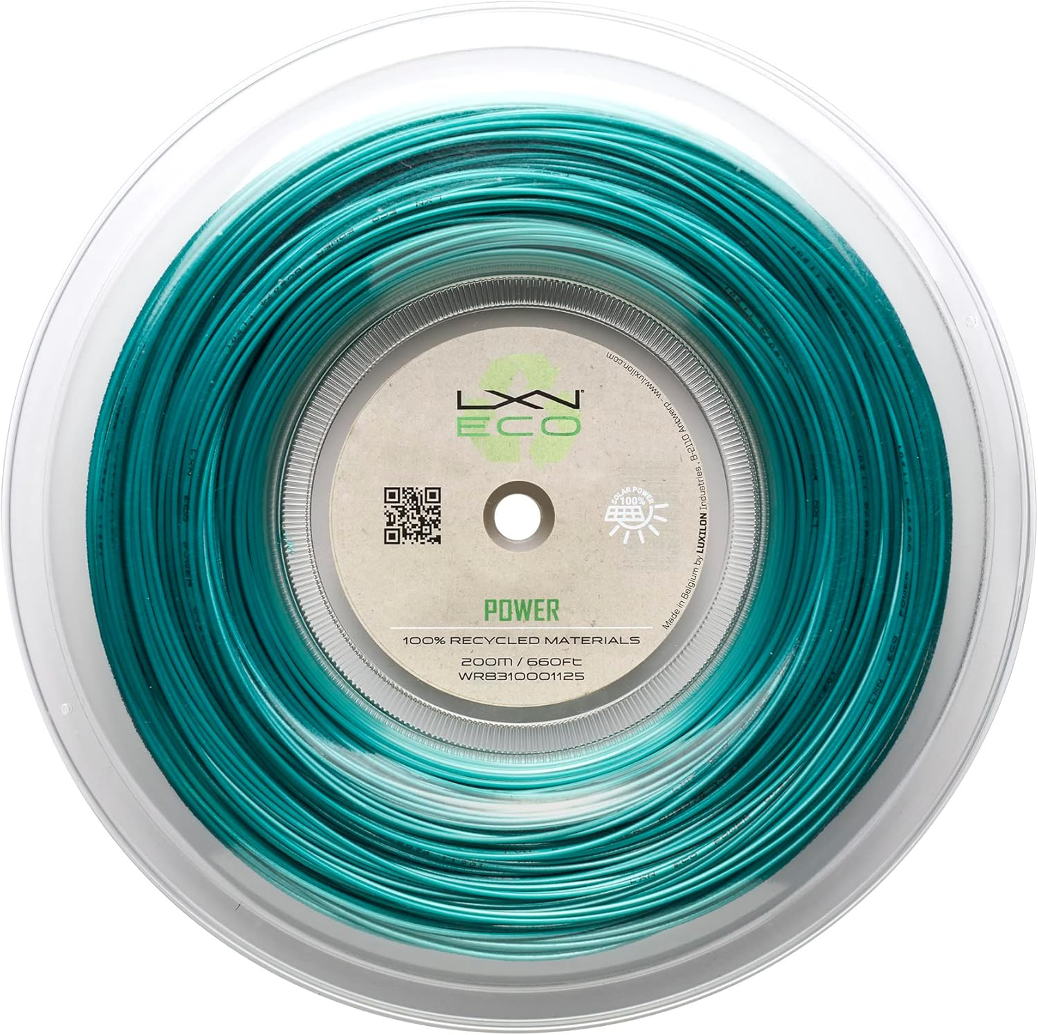 LUXILON ECO Power 125 Tennis String String, Single Tension/200M Reel, 100% Recycled Material