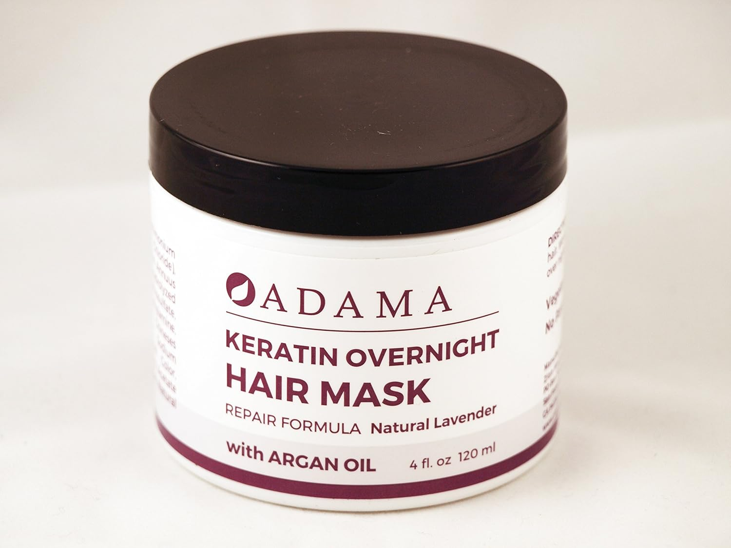 Adama Keratin Overnight Hair Mask Lavender 4 Fl Oz 120 Ml image number 1