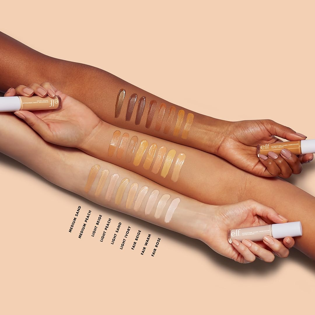 E.L.F. Hydrating Camo Concealer, Covers Blemishes & Under-Eye Circles, Full-Coverage & Delivers a Satin Finish, Vegan & Cruelty-Free, Fair Warm image number 4