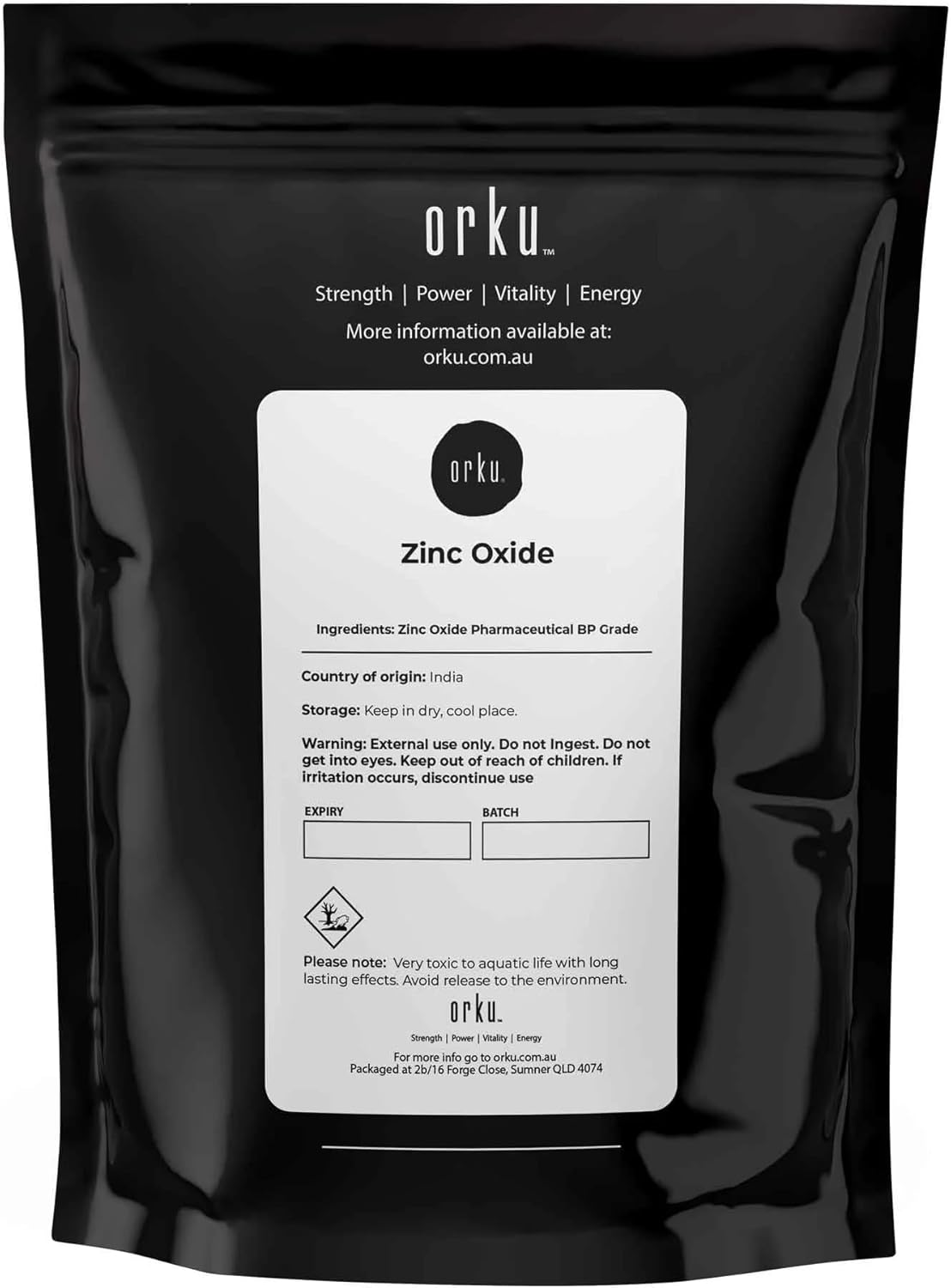 1Kg Zinc Oxide Powder BP Pharmaceutical Grade 99.9% Purity Resealable Bag image number 1