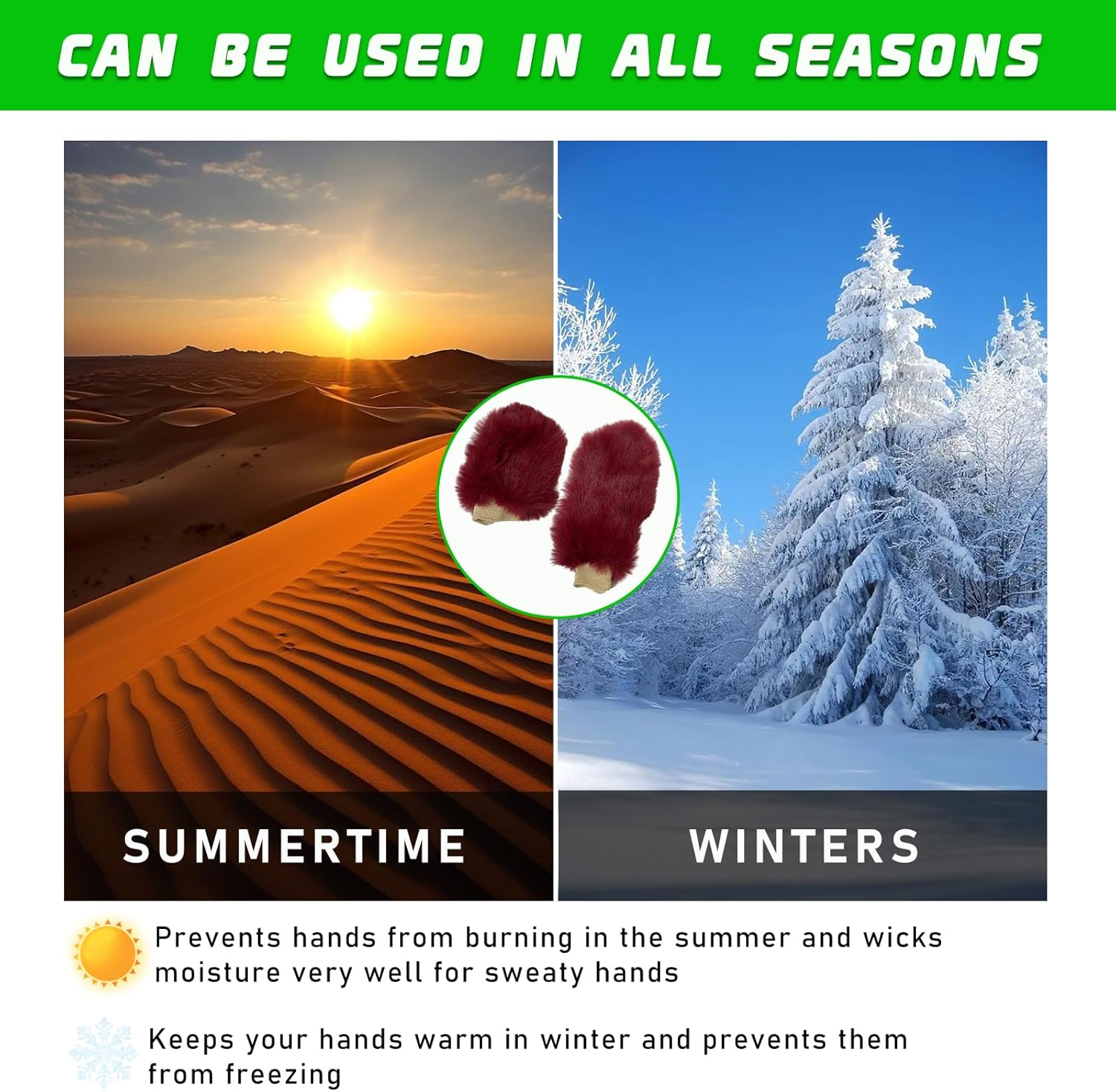 Ziciner 2PCS Plush Car Gear Shift Knob Cover & Handbrake Cover, Comfortable Anti-Slip Auto Shift Knob Protector, Fluffy Warm Hand Brake Handle Cover, Interior Car Accessories (Wine Red) - Beige image number 2