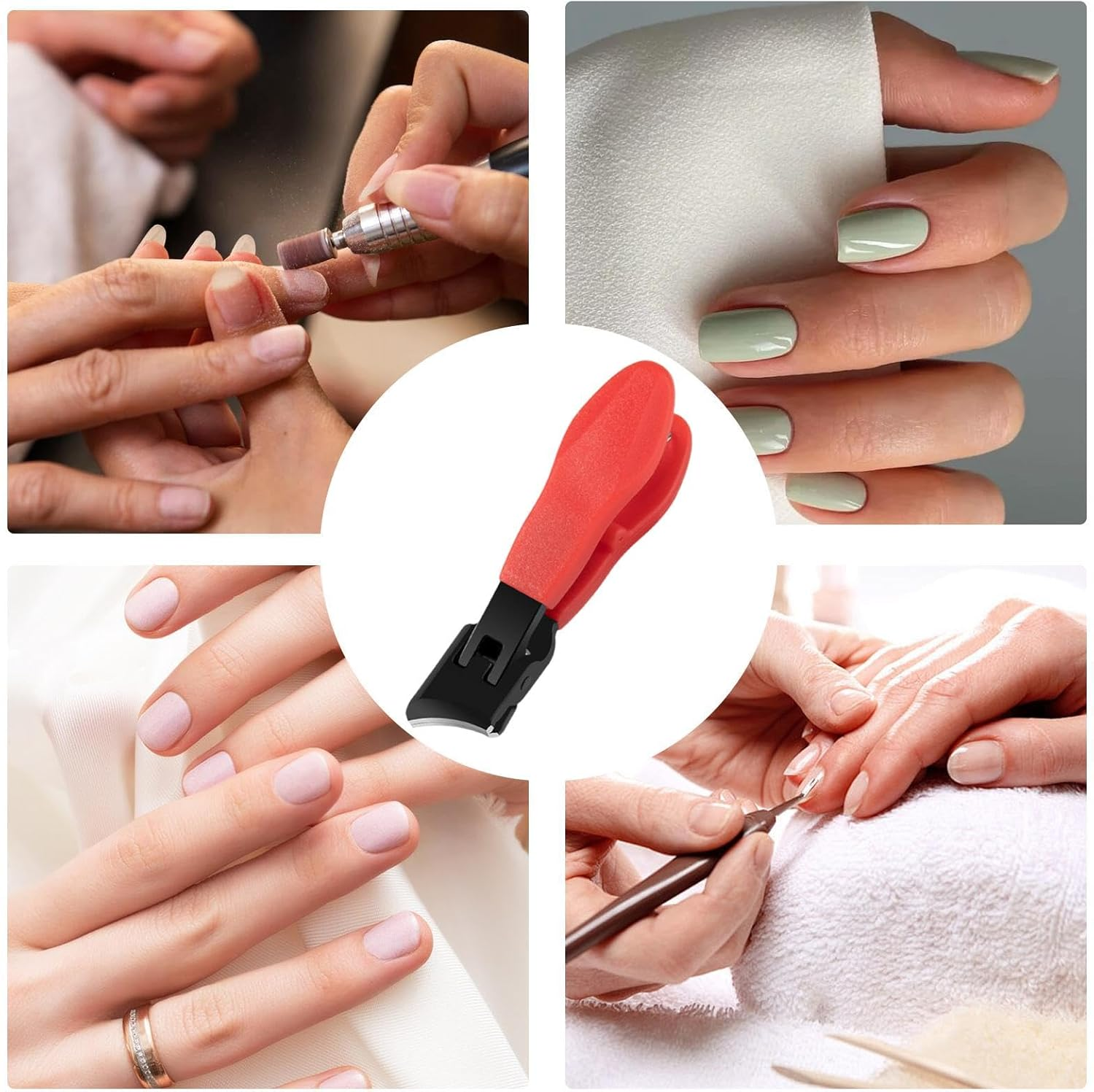 Qkbuza Splash Proof Nail Clippers | Nail Filer Fingernail Clippers - Professional Splash Proof Toenail Trimmer, Bevel Nail Trimmer, Nail Cutters for Seniors Men Women - Purple image number 4