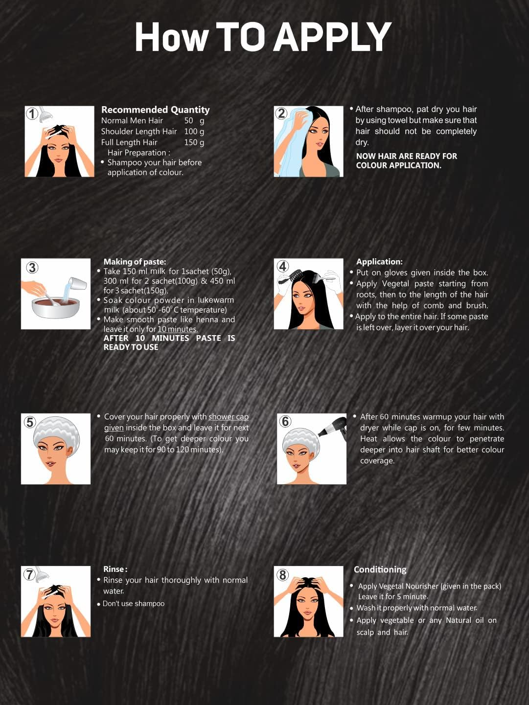 Vegetal Safe Hair Color -Soft Black 50Gm - Certified Organic Chemical and Allergy Free Bio Natural Hair Color with No Ammonia Formula for Men & Women