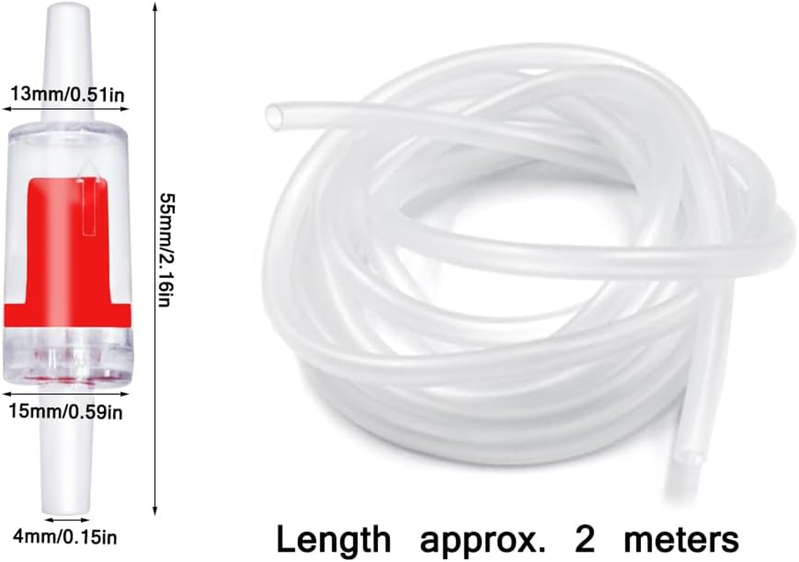 Aquarium Check Valve,Danzix One Way Non-Return Check Valve,Aquarium Air Pump Accessories for 3/16 Inch Airline Tubing-35Pcs (Red) image number 5