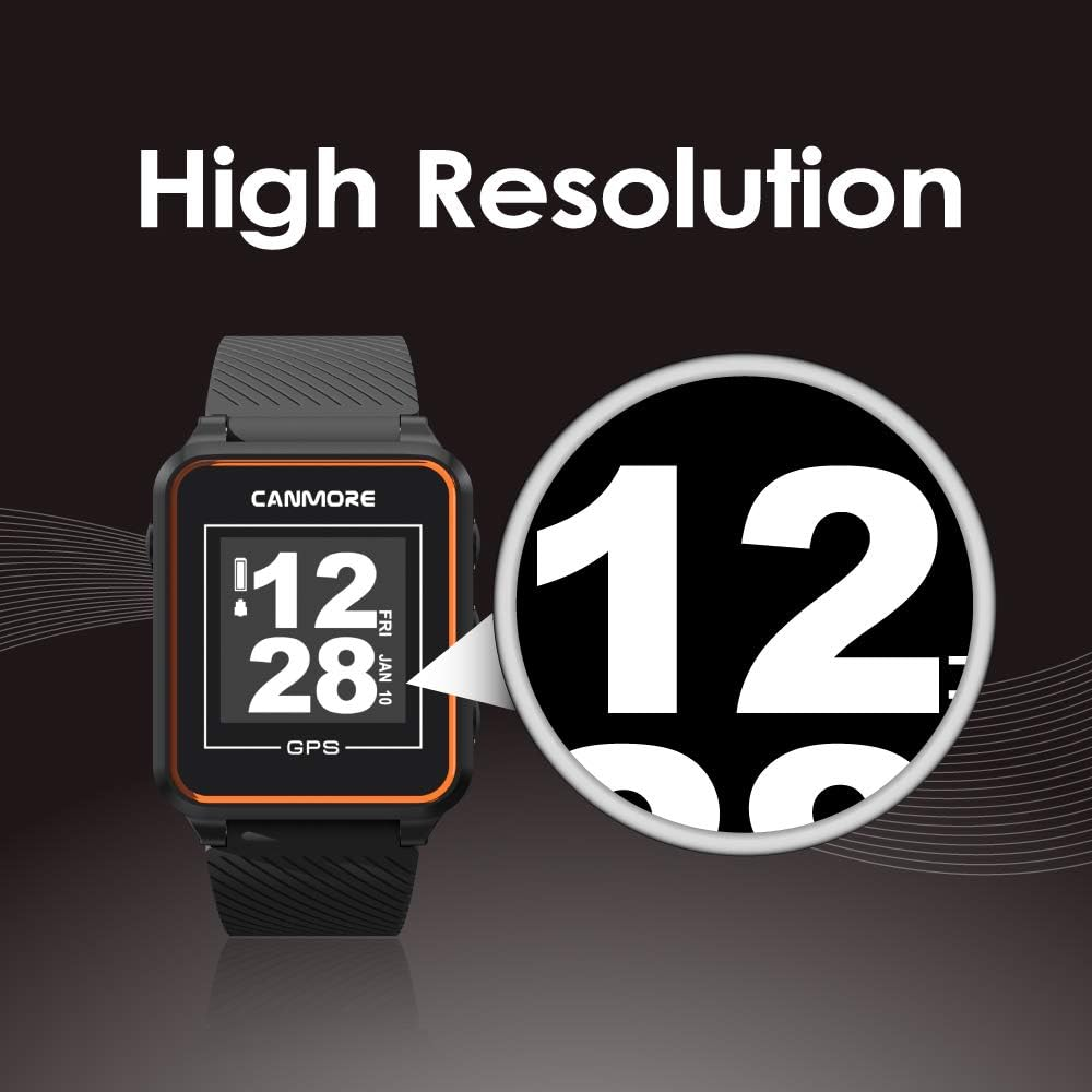 CANMORE TW356 Golf GPS Wearable Device for Men and Women, Free 41,000+ Preloaded Courses Update Worldwide, High Contrast LCD Display, Upgrade IC Chip, Lightweight Essential Accessory for Golfer, Black image number 5