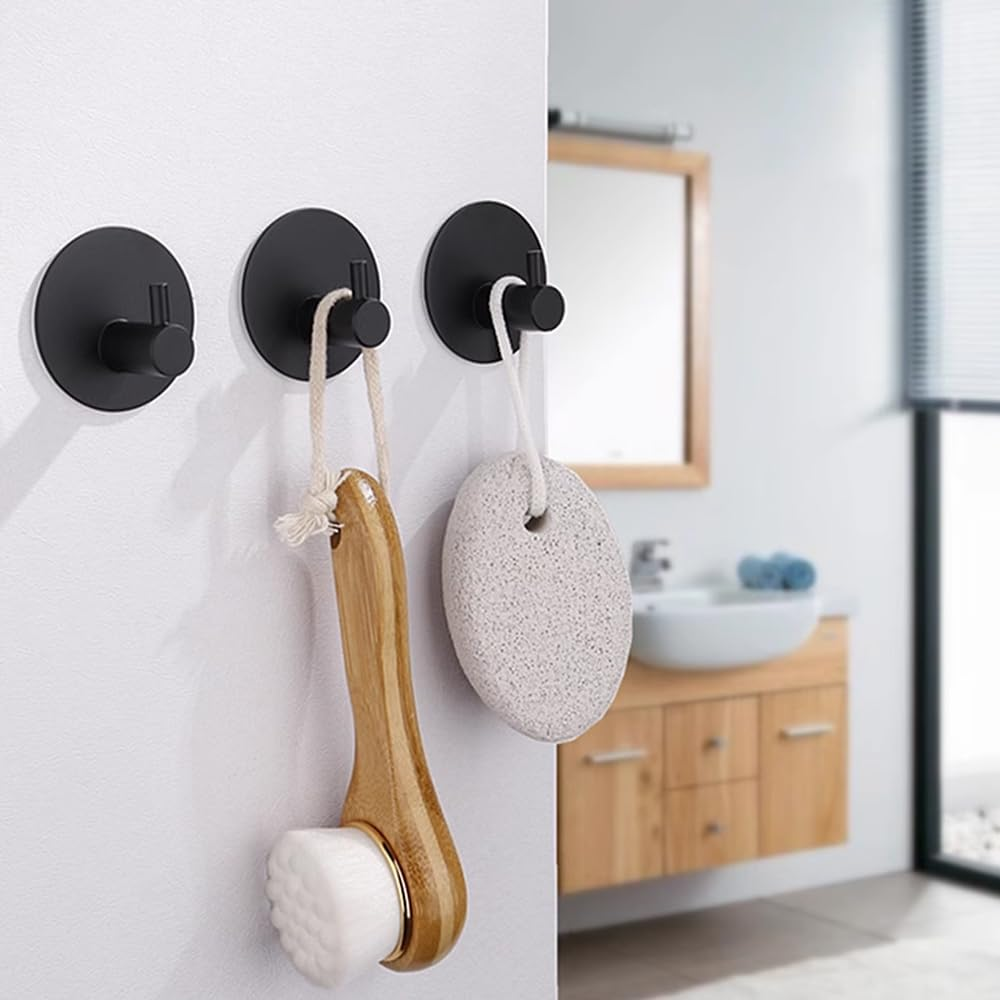 4 Pcs Adhesive Hooks Heavy Duty Wall Hooks,Stainless Steel Wall Hooks,Endurance Hook,Suitable for Bathroom, Kitchen, Home, Office image number 4