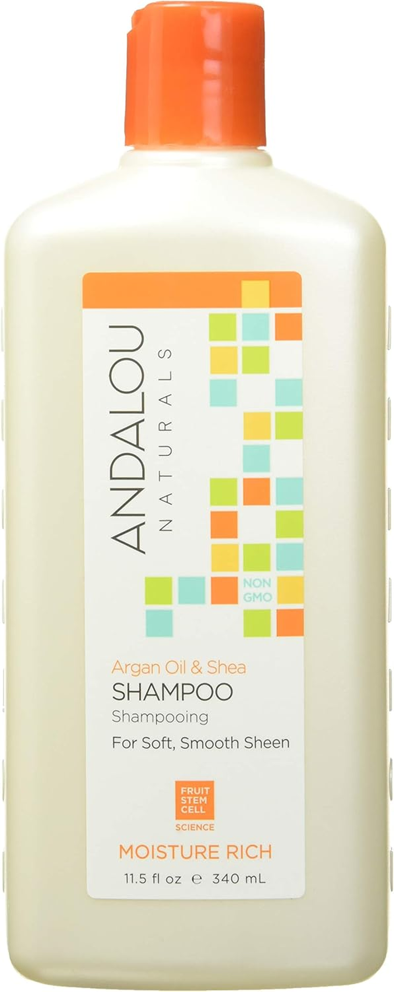 Andalou Naturals Moisture Rich Argan Oil & Shea Shampoo, 340 Millilitre, Orange