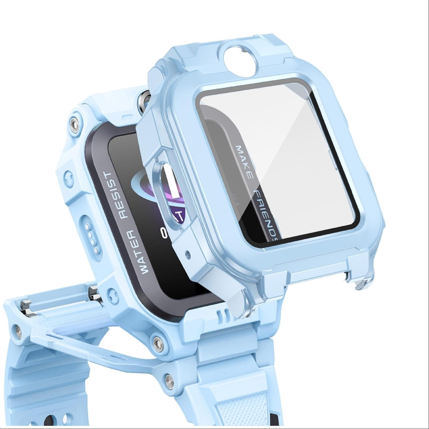 GIOPUEY Screen Protector for Imoo Watch Phone Z7, [Pack of 4] HD Tempered Glass Ultra Thin Film, [Anti-Scratch] [Anti-Reflective] - Transparent